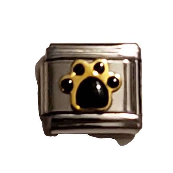 Paw Print 9 mm link charm for Italian Charm Bracelet - Picture 1 of 1